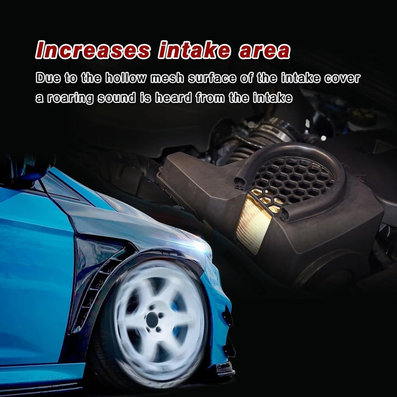 KNSPEC Air Intake Cover Compatible With 2012-2018 FOCUS ST MK3 Accessories, Air Intake Filter Cover,Intake cap Grille Hood Air Box Replacement - Image 3